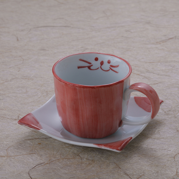 ピンクコーヒーカップセット