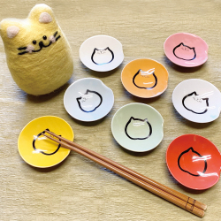 カラフル箸置き小皿,箸置き小皿,猫食器