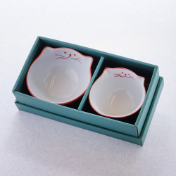 ごはん茶碗　ご飯　茶碗　猫　食器　のらや　美濃焼　磁器