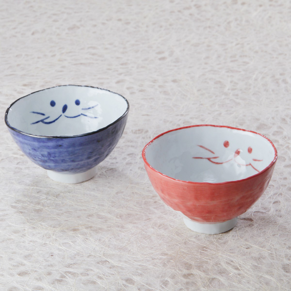 猫,夫婦茶碗,ギフト,小茶碗,ペア
