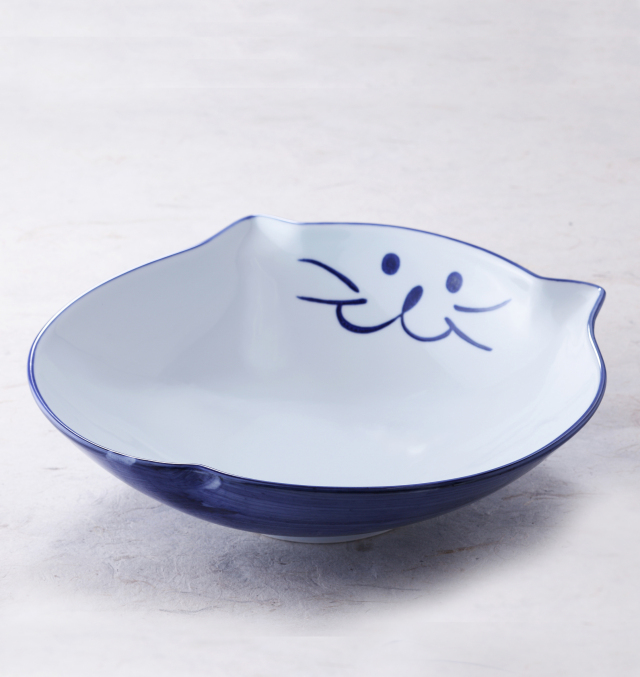 大鉢 食器 猫 のらや うどん 美濃焼 磁器