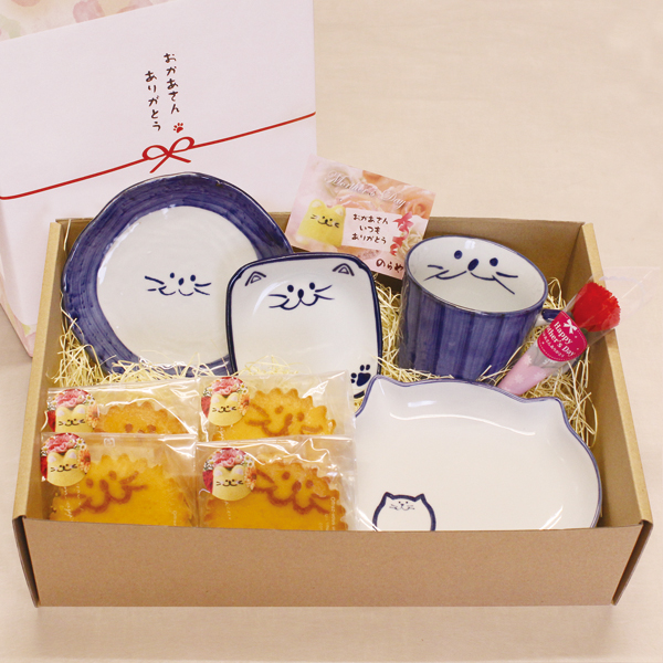 母の日,ギフト,のらや,猫食器,マドレーヌ