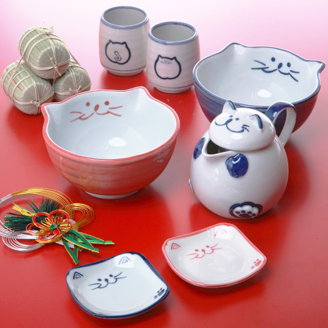 福袋,猫ポット,猫食器,のらや