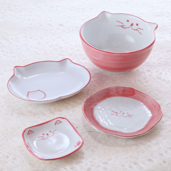 猫食器,ひなまつり,のらや,小丼,楕円皿,デザート皿