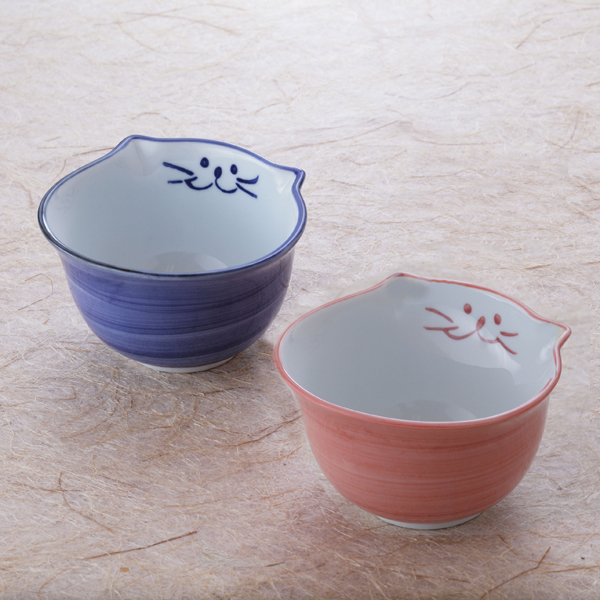 ご飯茶碗,のらや,猫,かわいい,ペア