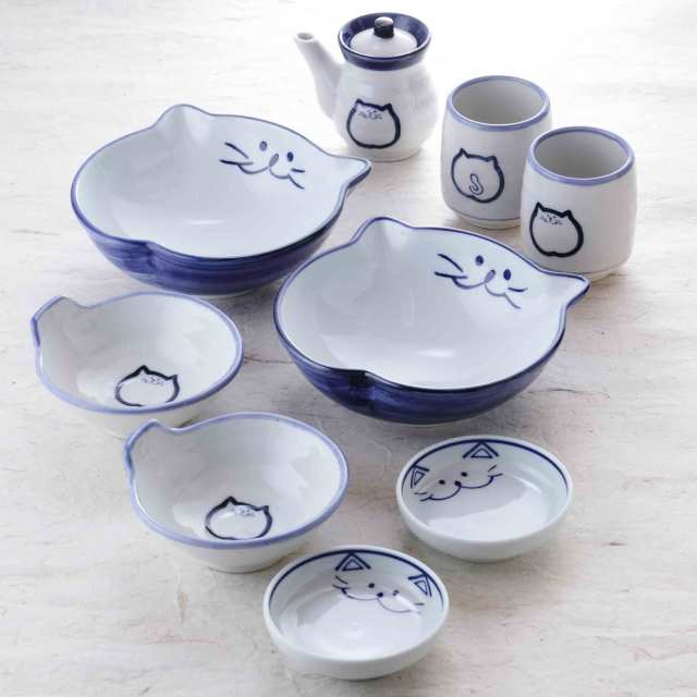 和の食器セット,猫