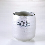湯呑,猫,ブルー,お茶